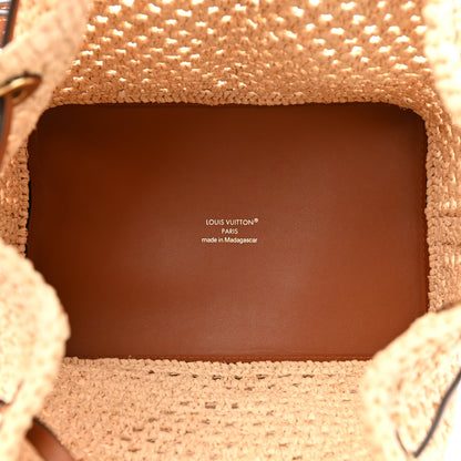Louis Vuitton Raffia Calfskin Noe BB Natural Tan 5 of 9