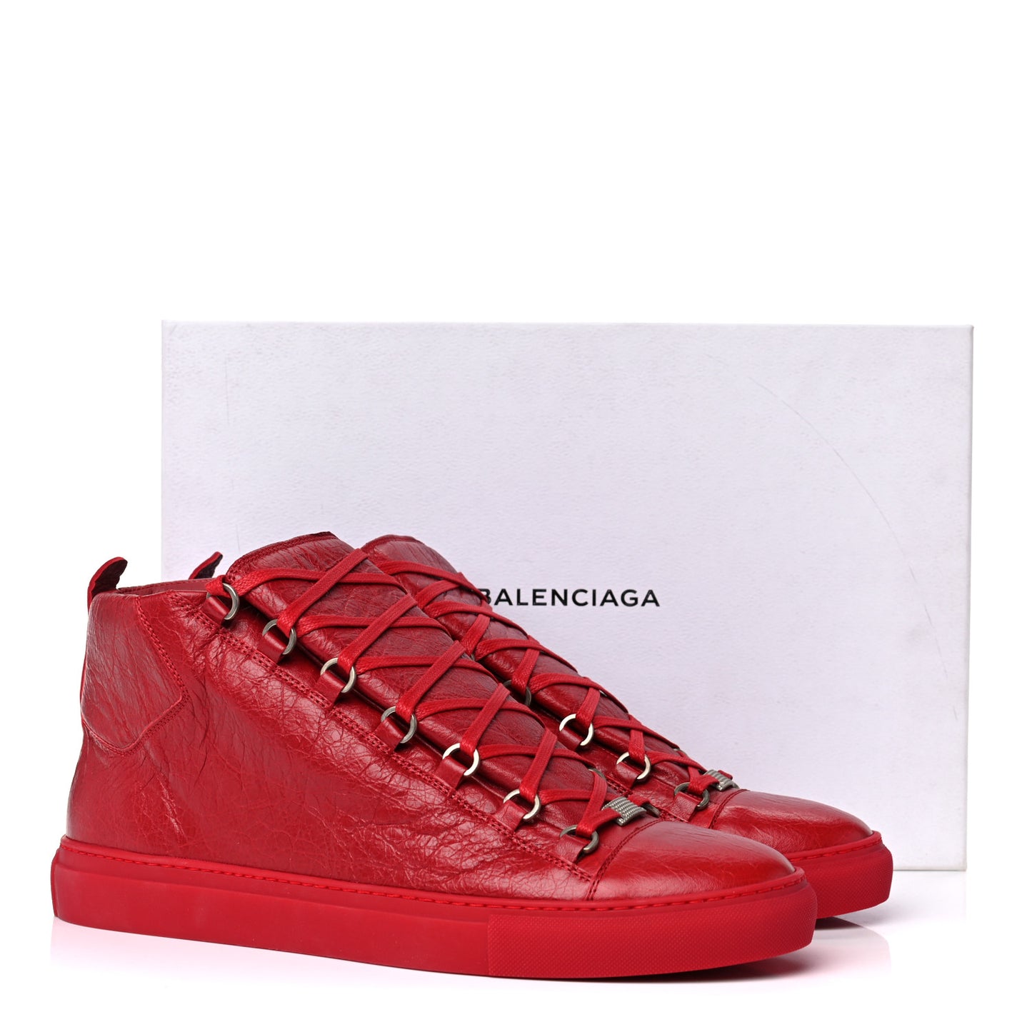 Agneau Arena Opaque Mens High Top Sneakers 45 Rouge Grenade
