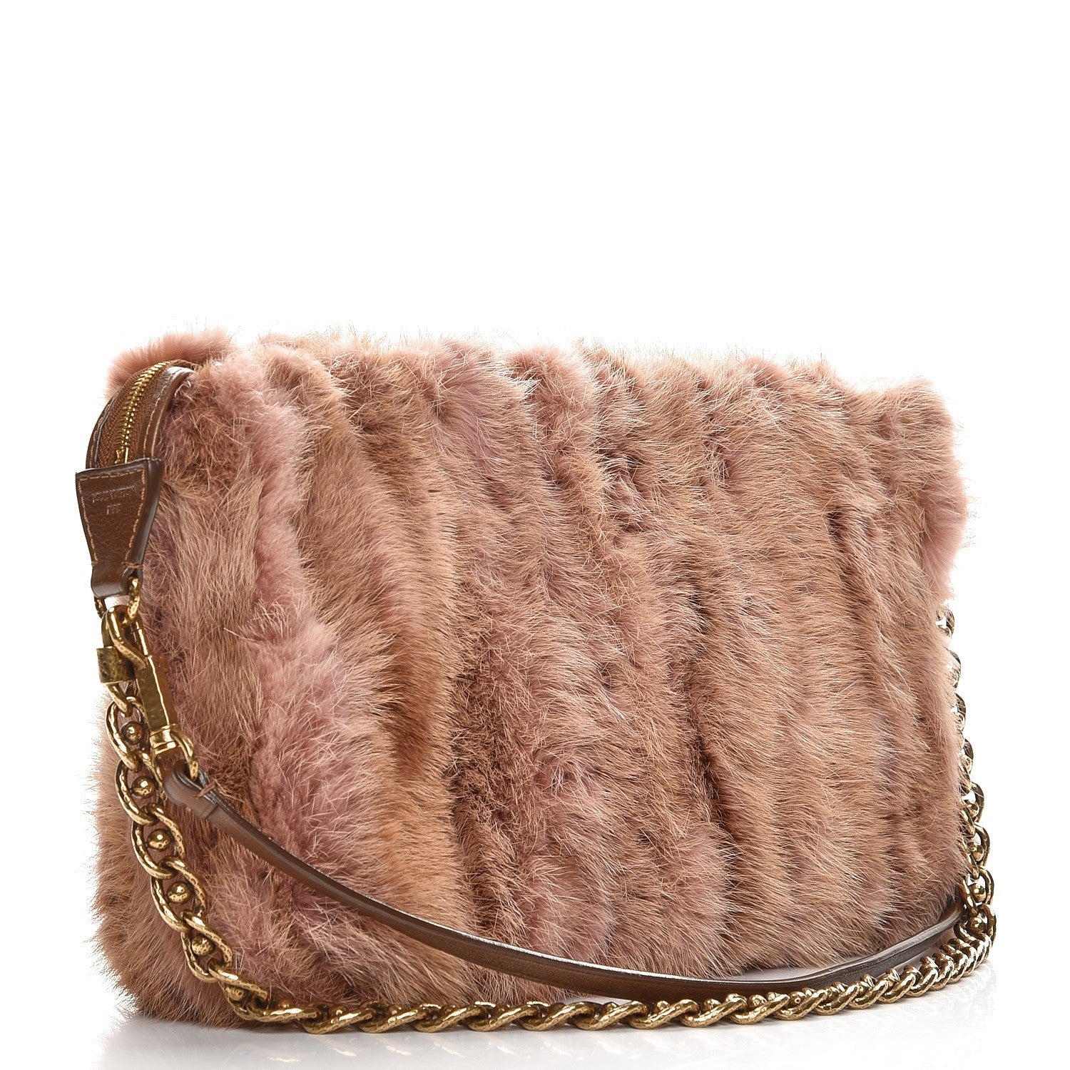 Louis Vuitton Mink Pochette Caresse MM 3 of 8