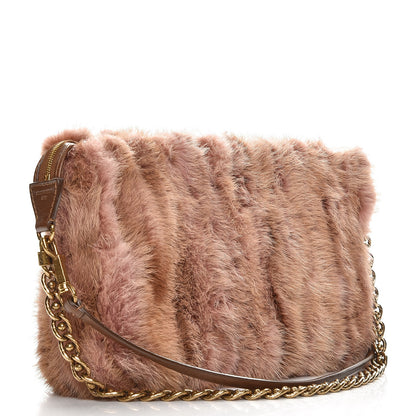 Louis Vuitton Mink Pochette Caresse MM 3 of 8