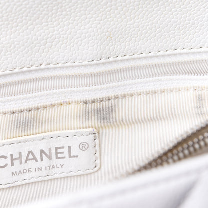 Chanel Caviar Quilted Grand Shopping Tote GST White 5 of 5