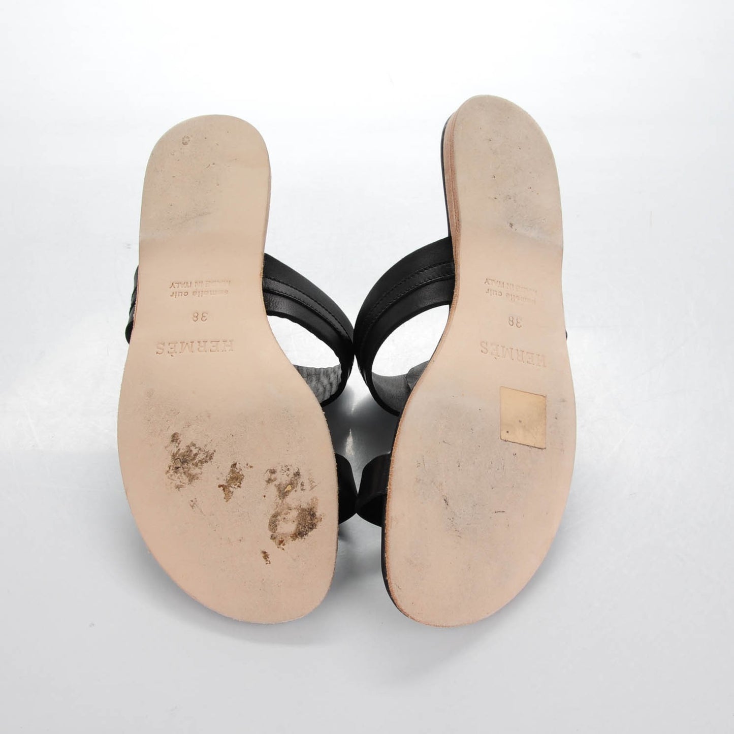 Lambskin Quasar Sandals 38 Black