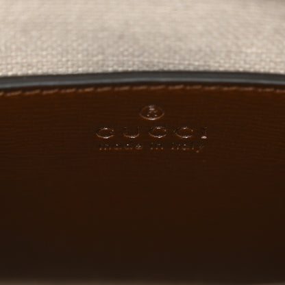 Gucci GG Supreme Monogram Azalea Calfskin Mini Retro Interlocking G Tote Bag Beige Ebony Brown Sugar 6 of 10
