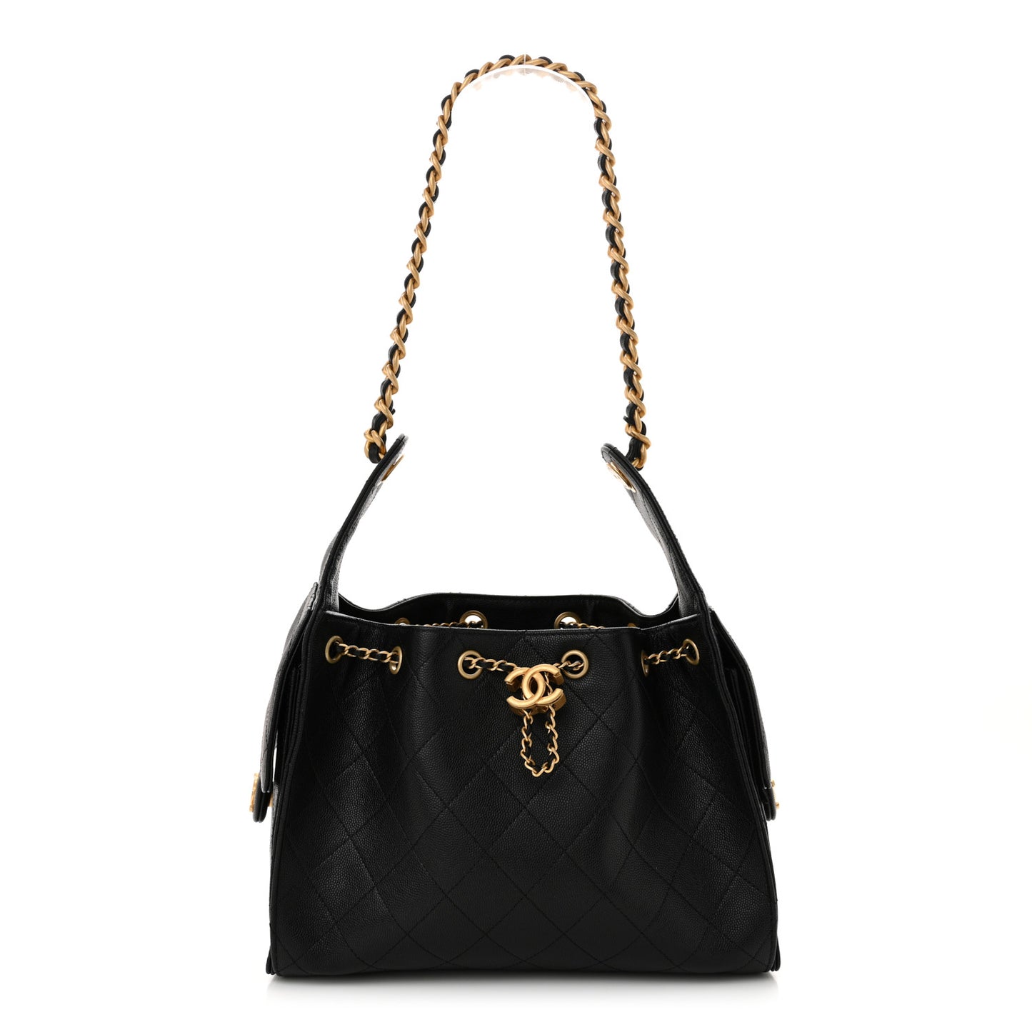 Caviar Quilted Small Chanel 25 Handbag Black