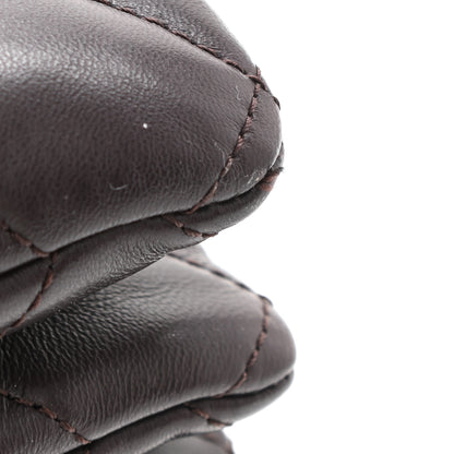 Chanel Lambskin Quilted Medium Pillow Crush Flap Dark Brown 8 of 8