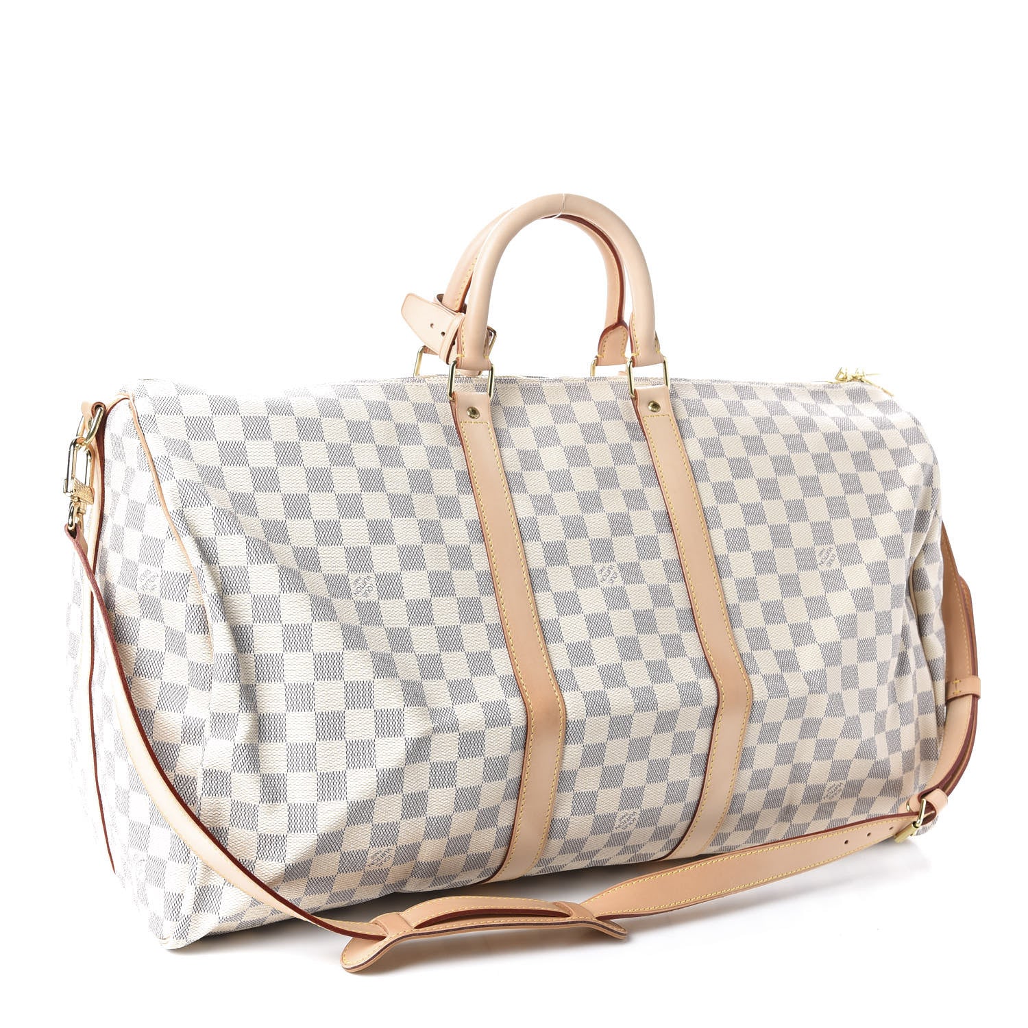 Louis Vuitton Damier Azur Keepall Bandouliere 55 2 of 11