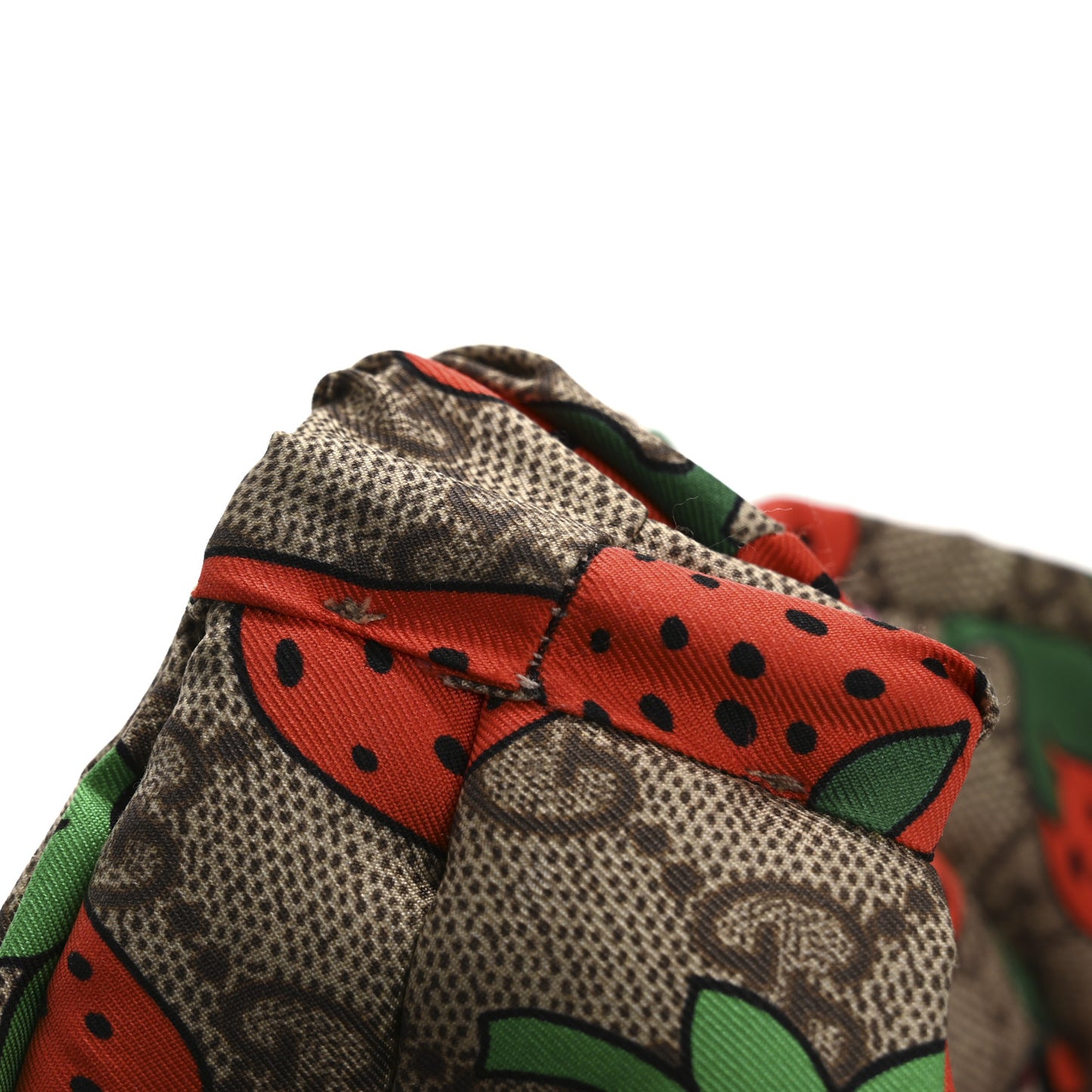 Silk Monogram Strawberry Print Headband M