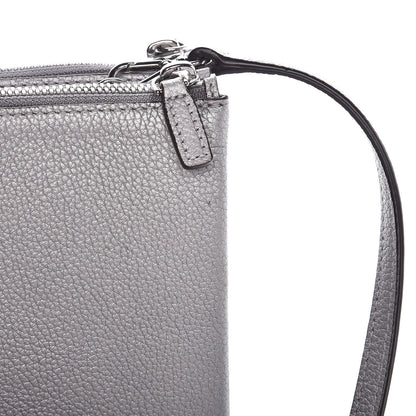 MCM Grained Calfskin Milla Double Crossbody Bag Spike Silver 12 of 15