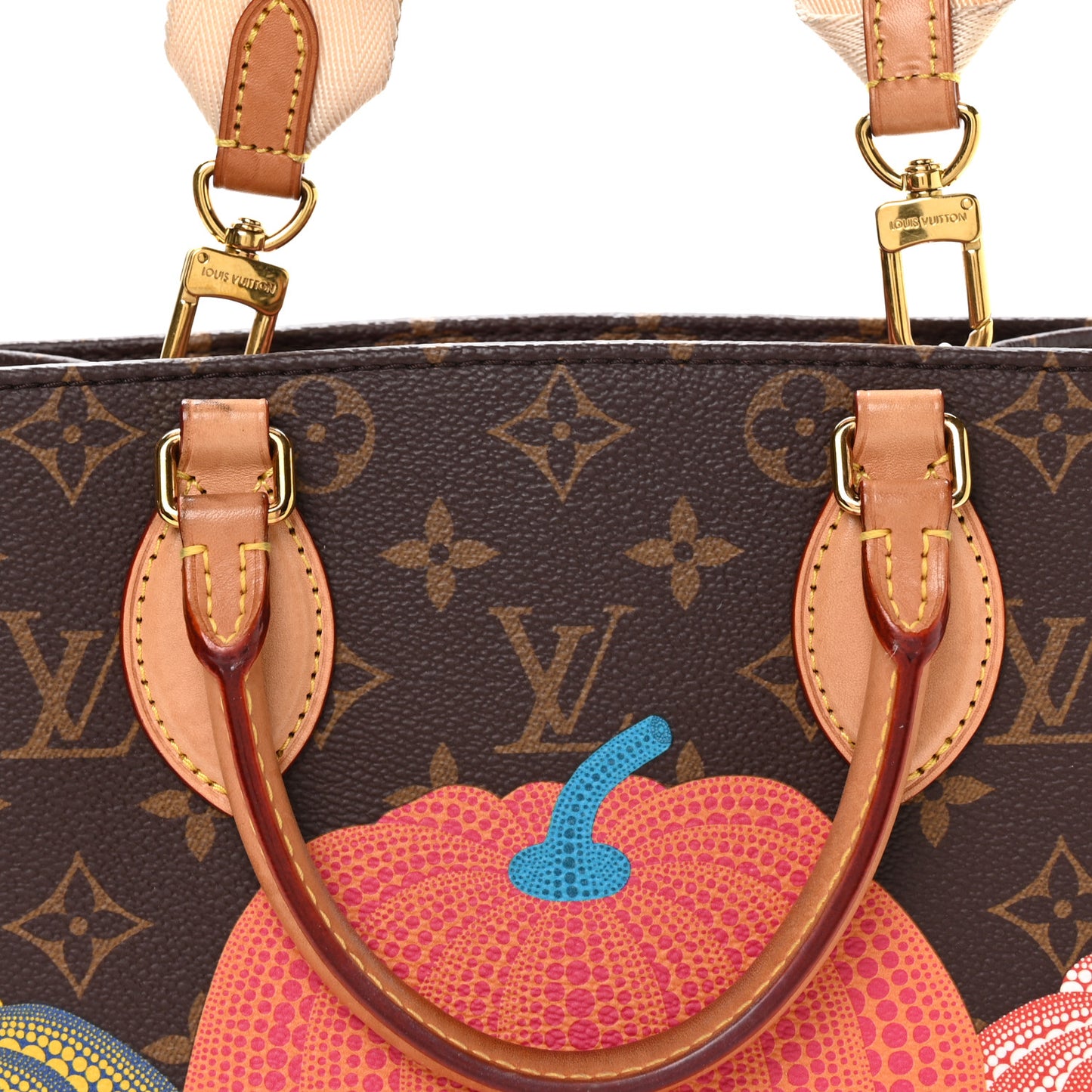 LV X YK Monogram Pumpkin Onthego PM Multicolor