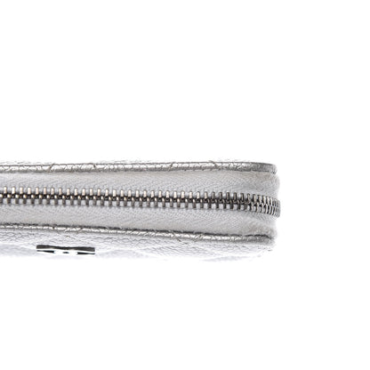 Chanel Metallic Caviar Quilted Zip Coin Purse Grey 9 of 11