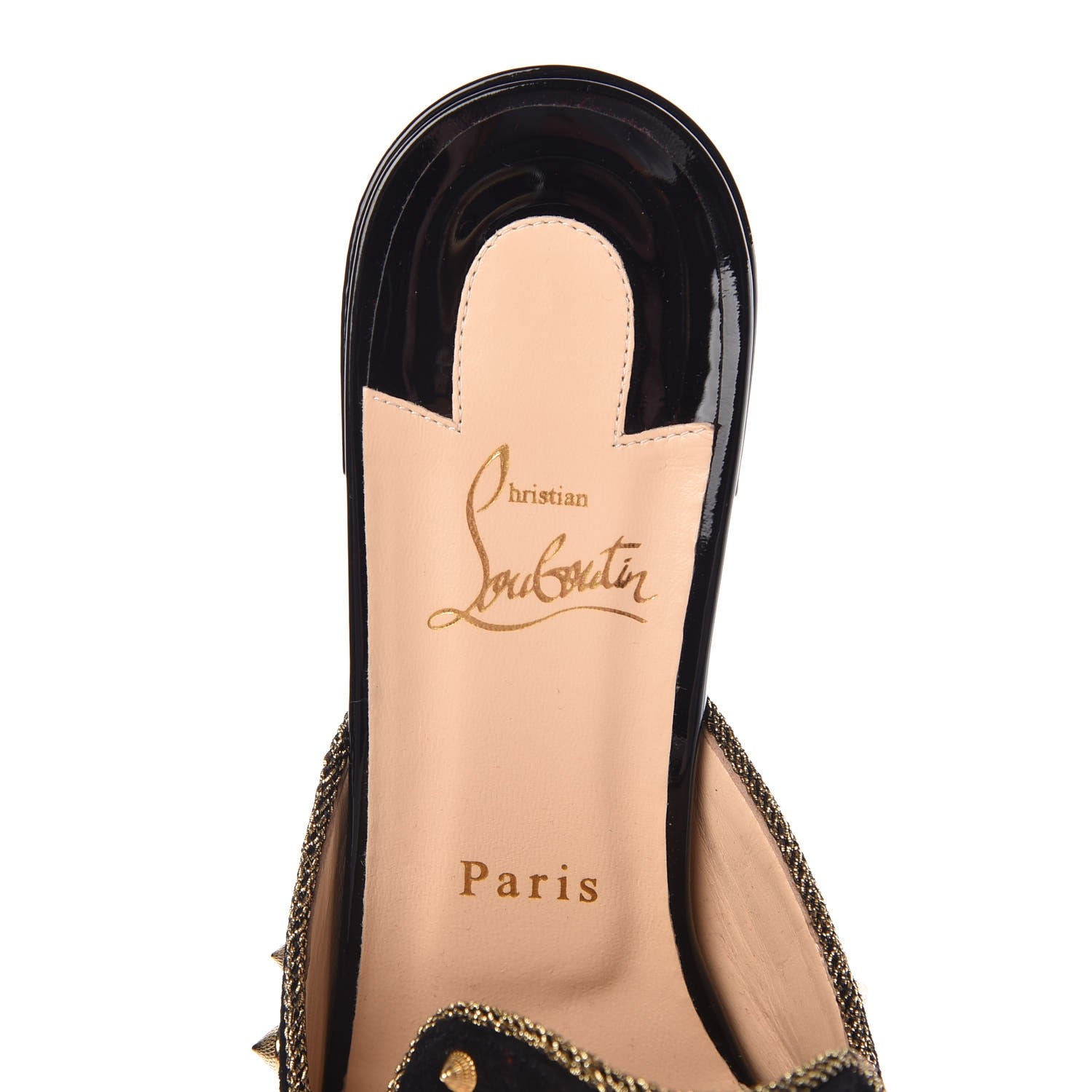 Christian Louboutin Suede Spikes Mulaconka 35 Mules 41.5 Black 5 of 8