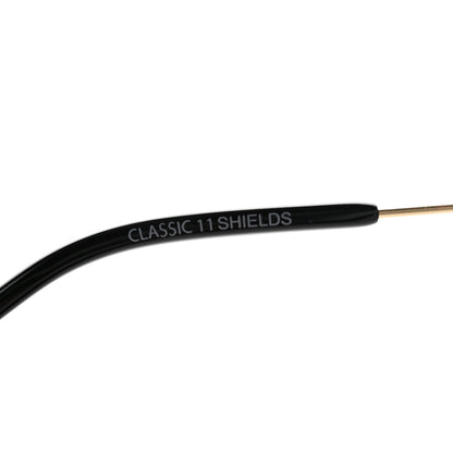 Saint Laurent Mink Fur Classic 11 Shields Sunglasses Gold 5 of 7