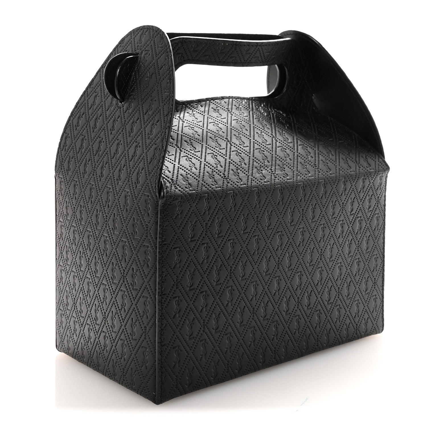 Saint Laurent Calfskin Monogram Take Away Box Black 2 of 8