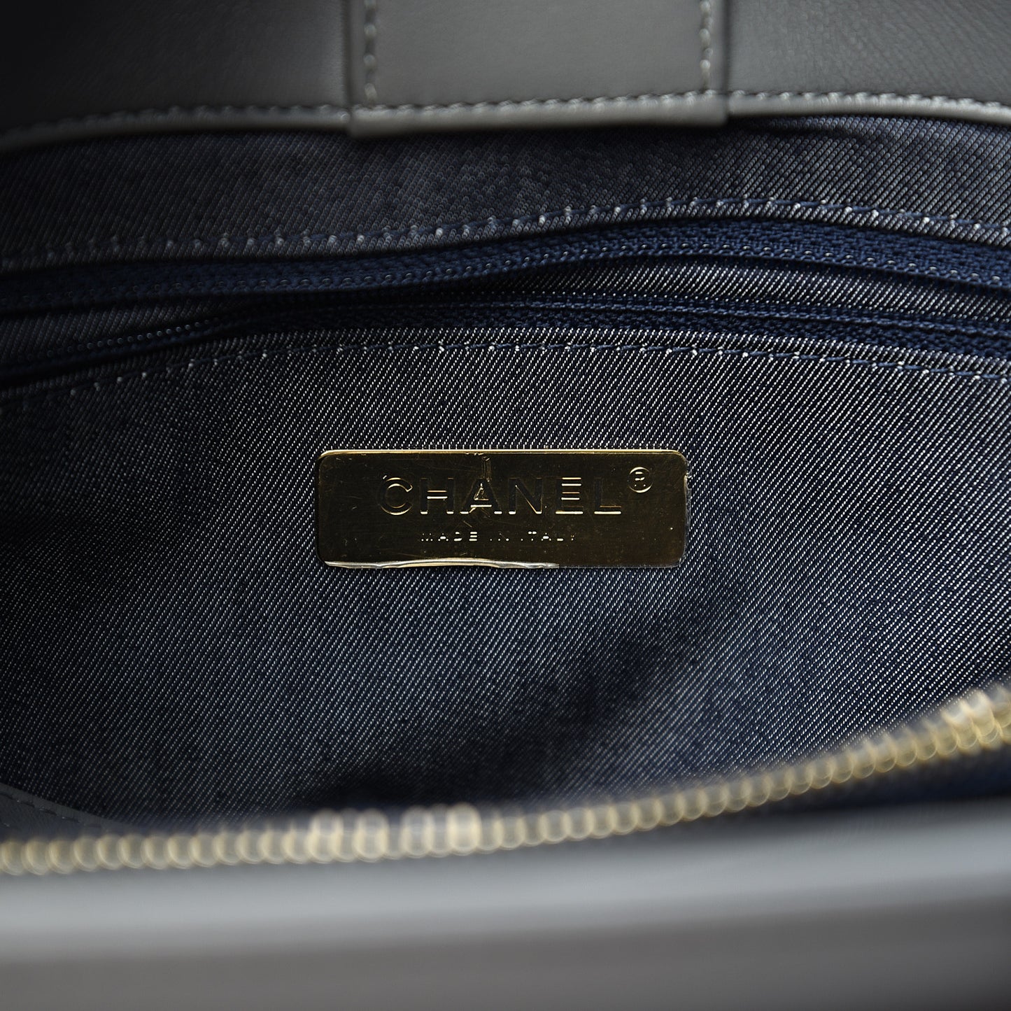 Lambskin Small CC Mania Shoulder Bag Grey