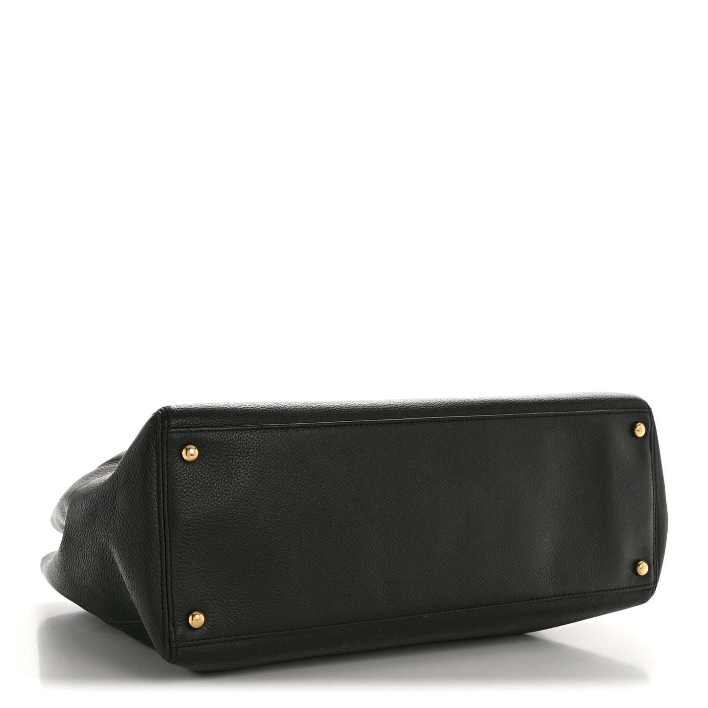 Calfskin Cerf Executive Shopper Tote Black