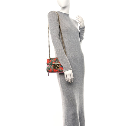 Gucci GG Supreme Monogram Strawberry Small Padlock Shoulder Bag 2 of 14