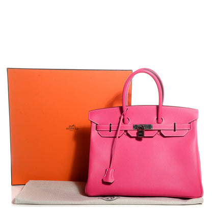 Hermes Epsom Candy Birkin 35 Rose Tyrien and Rubis 15 of 22