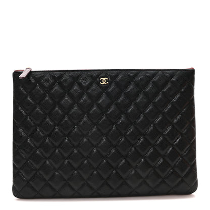 Chanel Caviar Quilted Large Cosmetic Case Black 1 of 8