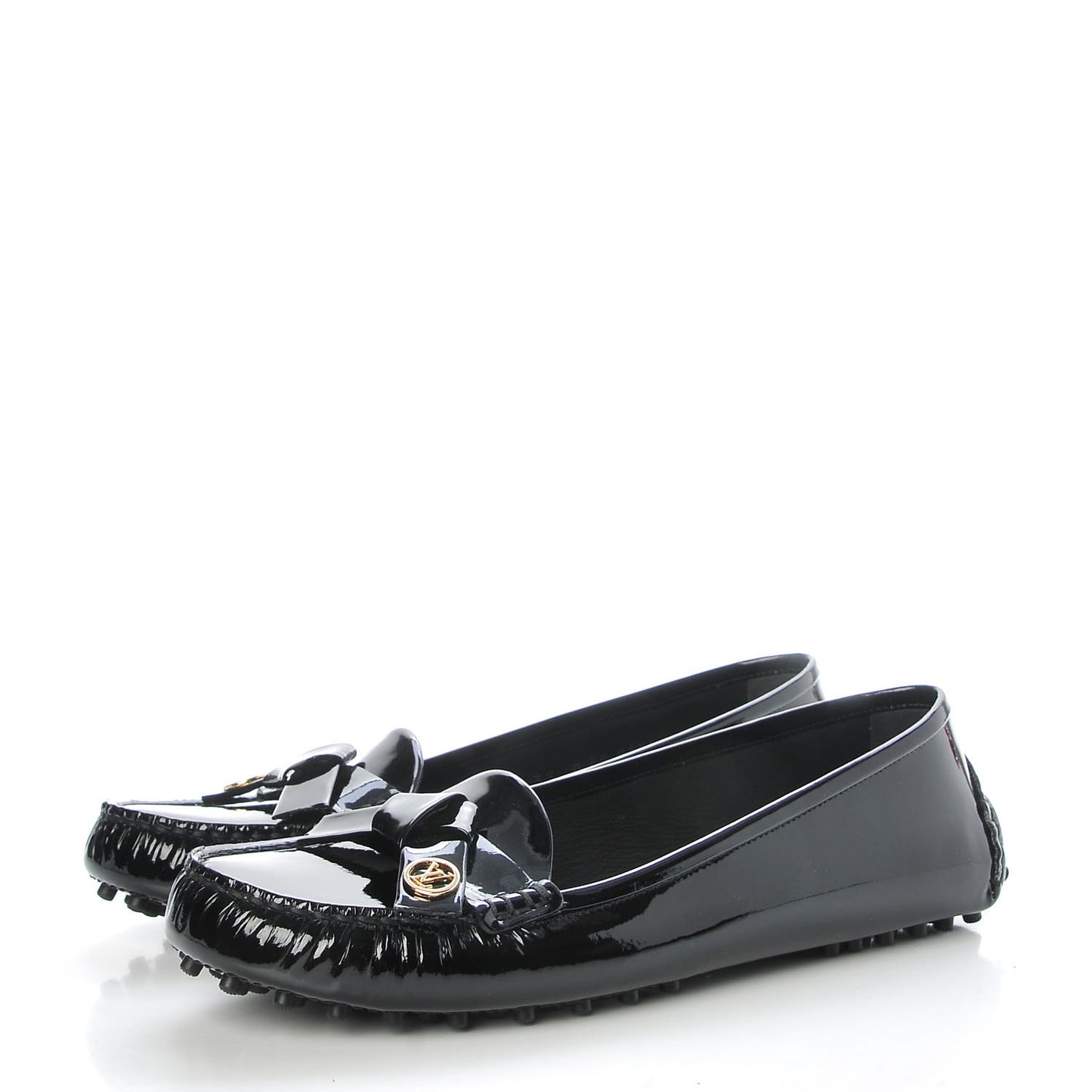 Patent Calfskin Parklane Flat Loafer 39 Black