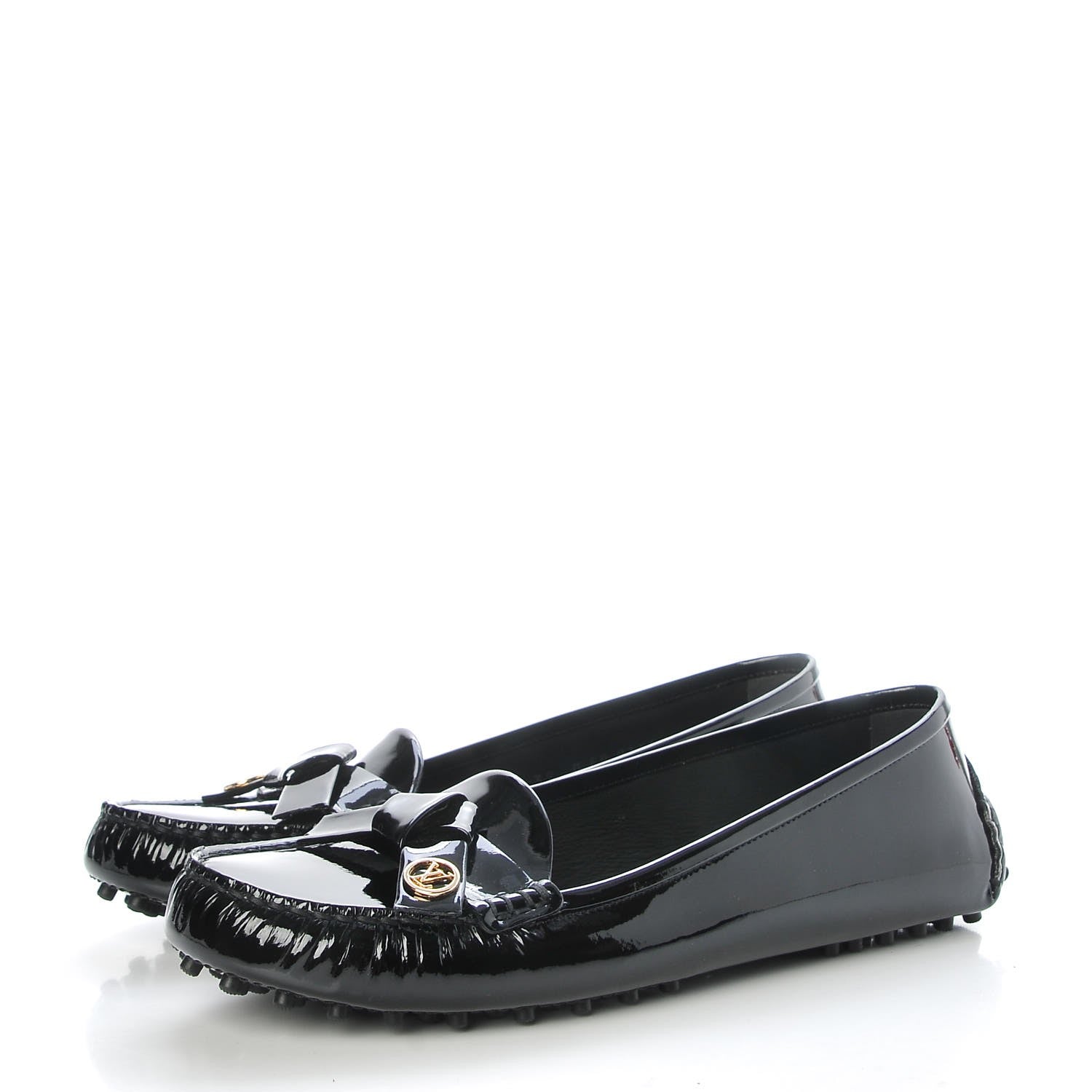 Louis Vuitton Patent Calfskin Parklane Flat Loafer 39 Black 3 of 10