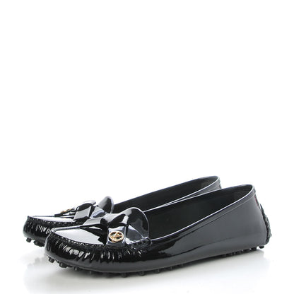 Louis Vuitton Patent Calfskin Parklane Flat Loafer 39 Black 3 of 10