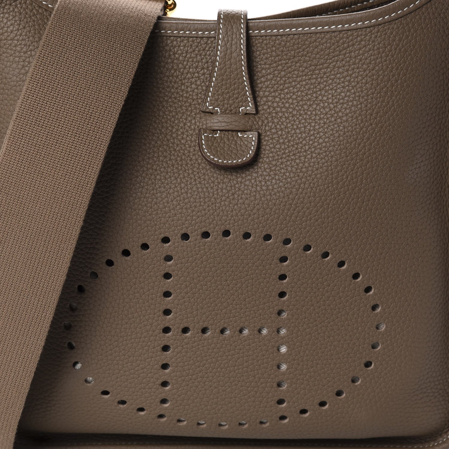 Hermes Taurillon Clemence Evelyne III PM Etoupe 8 of 9
