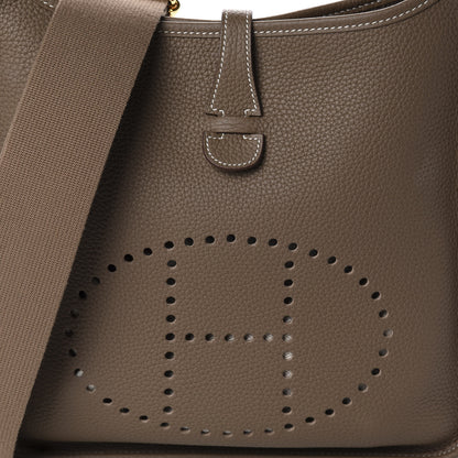 Hermes Taurillon Clemence Evelyne III PM Etoupe 8 of 9