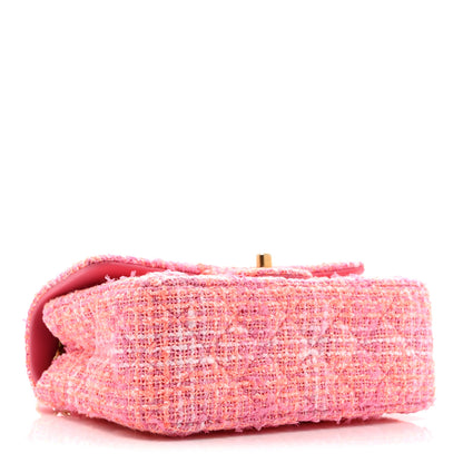 Chanel Tweed Quilted Mini Rectangular Flap Pink Orange White 4 of 11