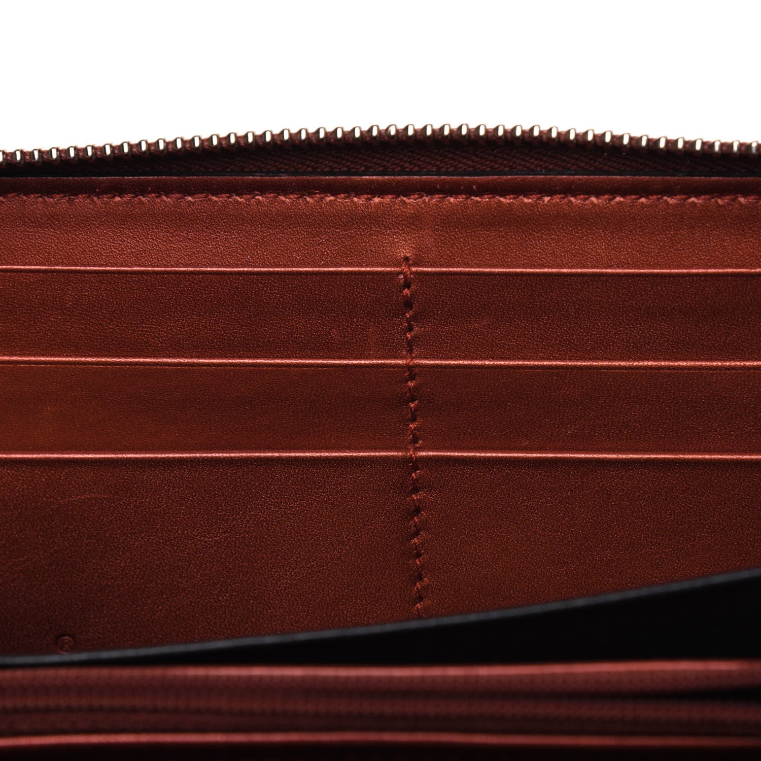 Gucci Metallic Microguccissima Sukey Zip Around Wallet Burnt Orange 10 of 17