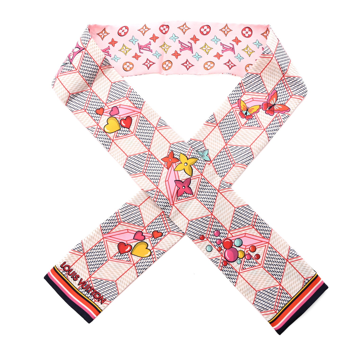 Louis Vuitton Silk Damier Pop Up Bandeau Azur 1 of 6