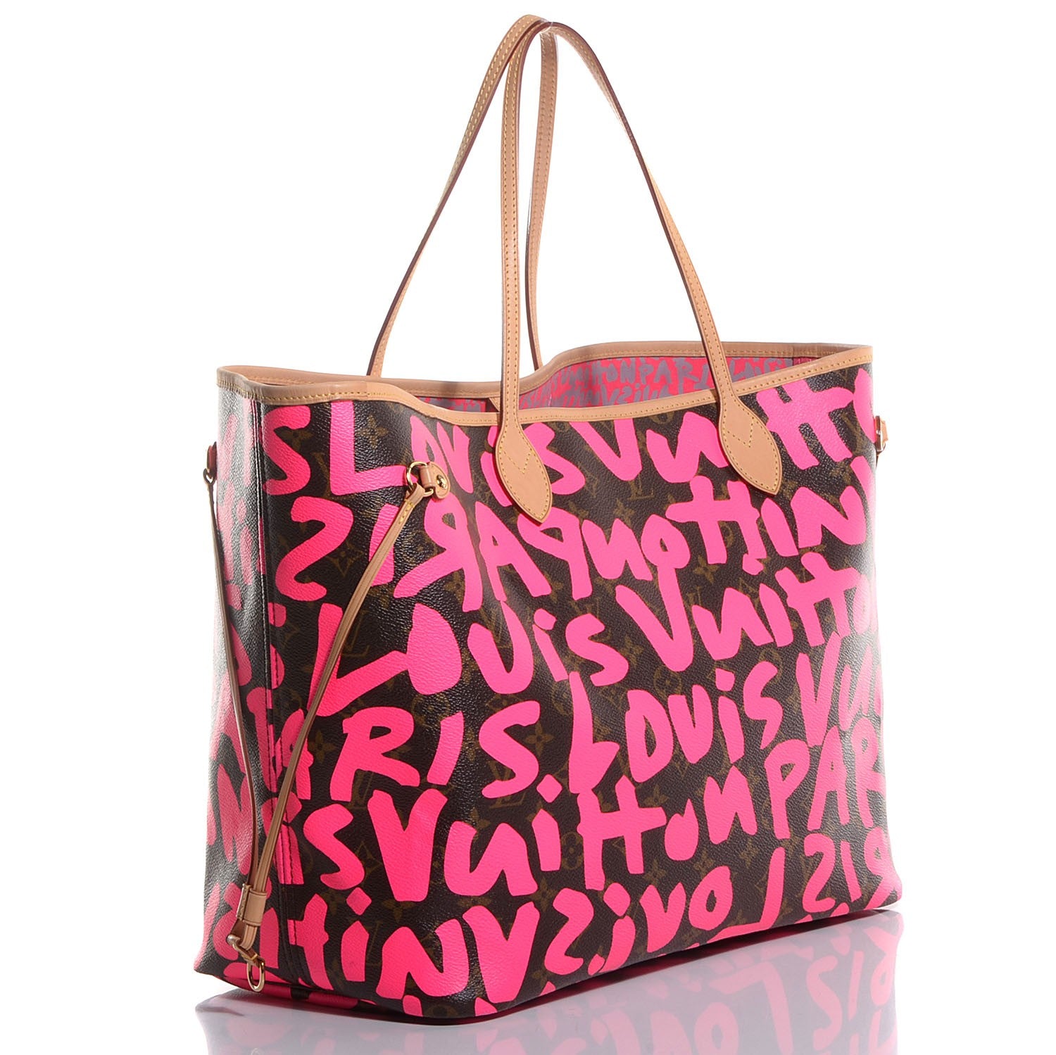 Louis Vuitton Monogram Graffiti Neverfull GM Fuchsia 3 of 7