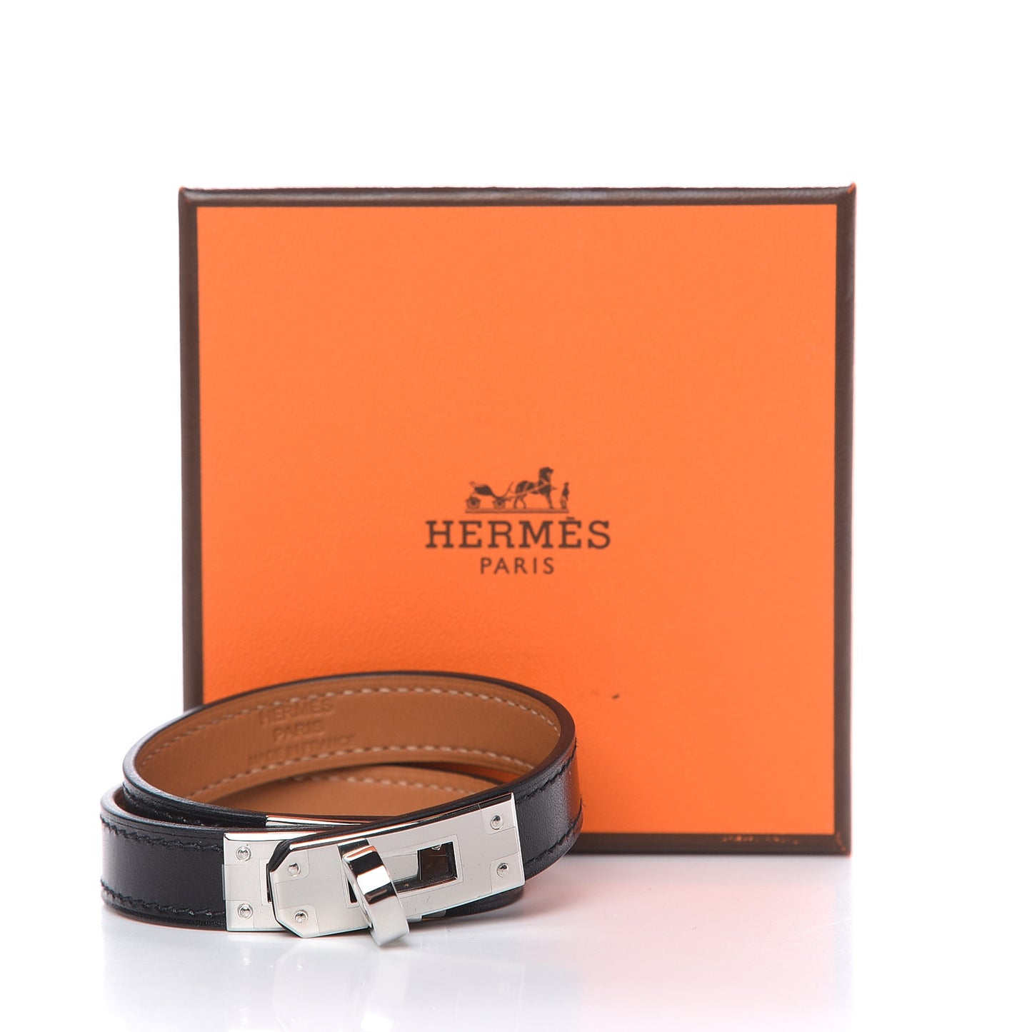 Box Kelly Double Tour Bracelet T2 Black
