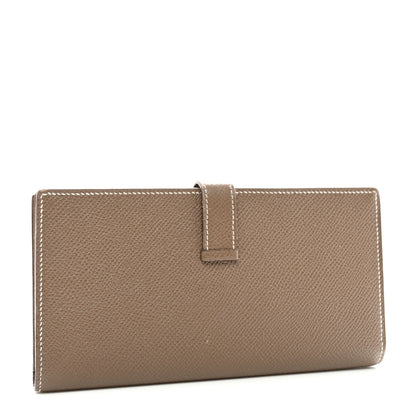Hermes Epsom Bearn Gusset Wallet Etoupe 3 of 7