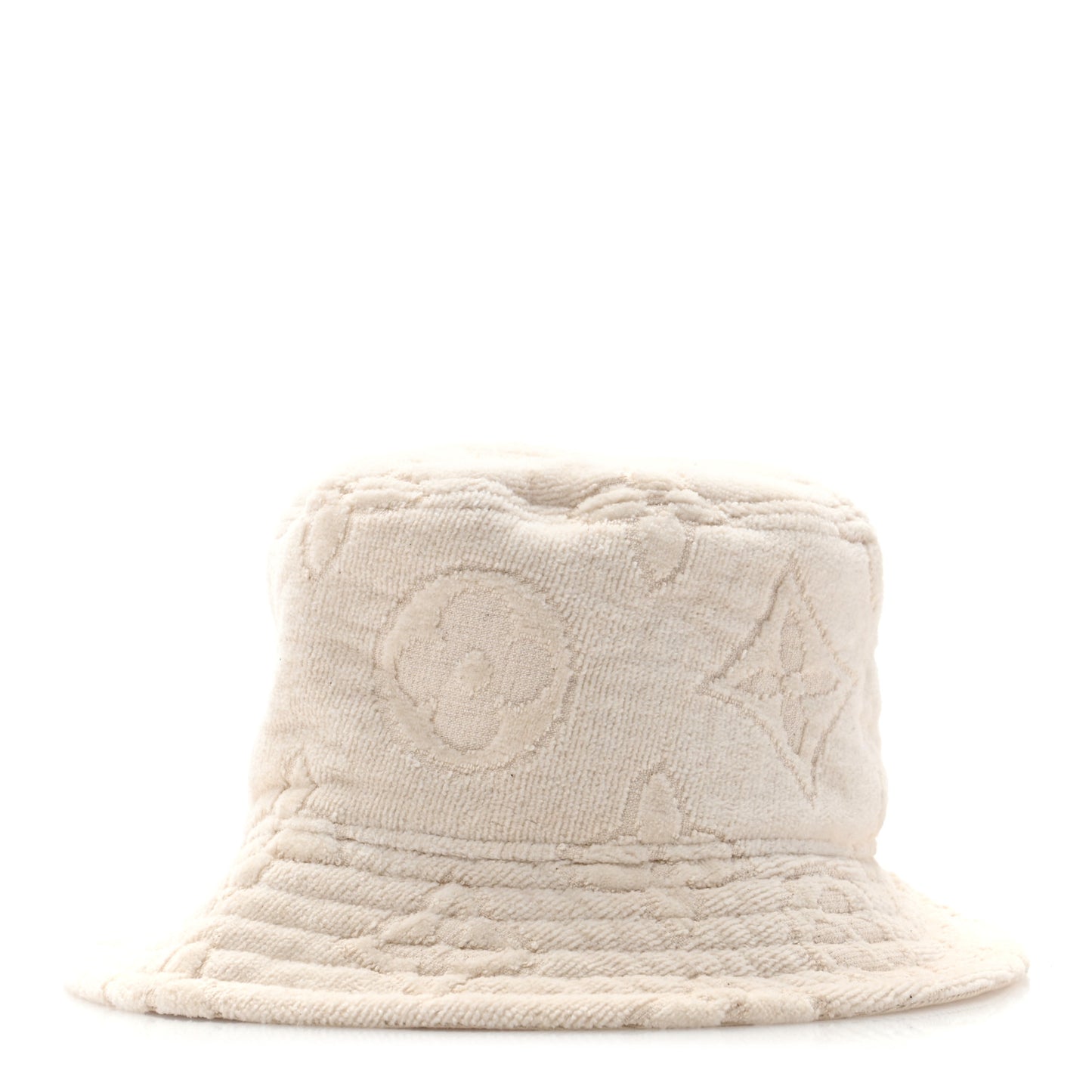 Cotton Jacquard Monogram LVacation Reversible Hat M White