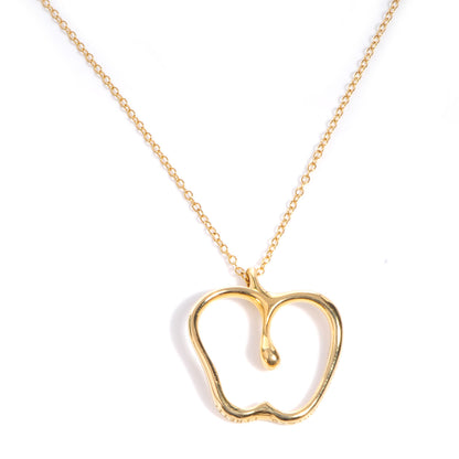 Tiffany 18K Yellow Gold Elsa Peretti Apple Pendant Neckalce 1 of 5