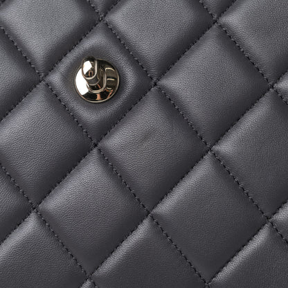 Chanel Lambskin Quilted Medium Trendy CC Flap Dual Handle Bag Dark Grey 5 of 6