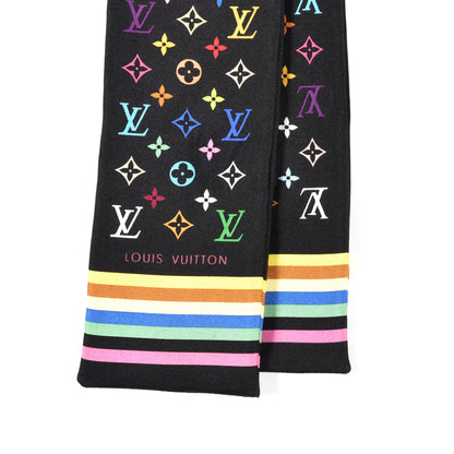 Louis Vuitton Silk Monogram Multicolor Bandeau Black 3 of 3