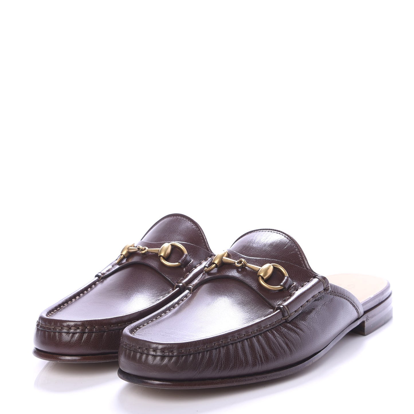 Goatskin Mens Horsebit Slippers 8.5 Light Brown