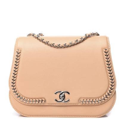Chanel Calfskin Medium Braided Chic Flap Beige 1 of 11