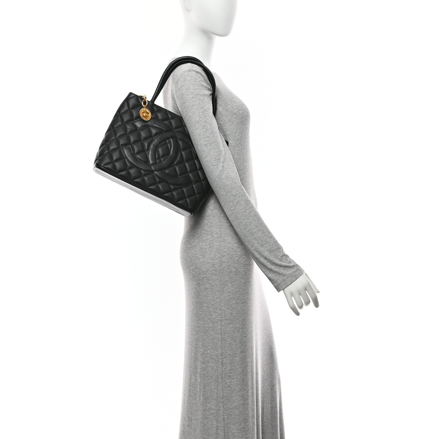Chanel Caviar Quilted Medallion Tote Black 2 of 10