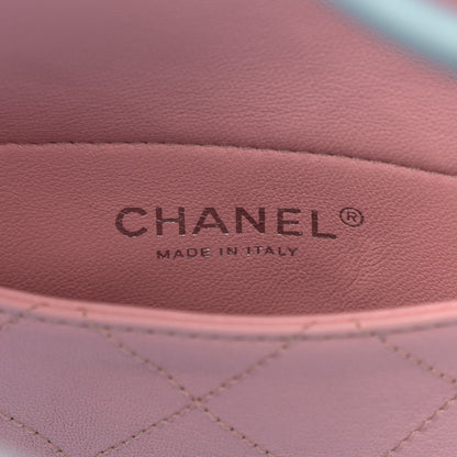 Chanel PVC Lambskin Stitched Medium Coco Splash Shopping Bag Blue Green Pink 6 of 13