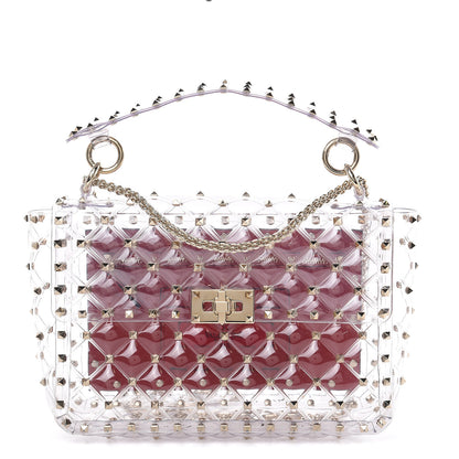 Valentino Garavani PVC Medium Rockstud Spike Shoulder Bag 1 of 8