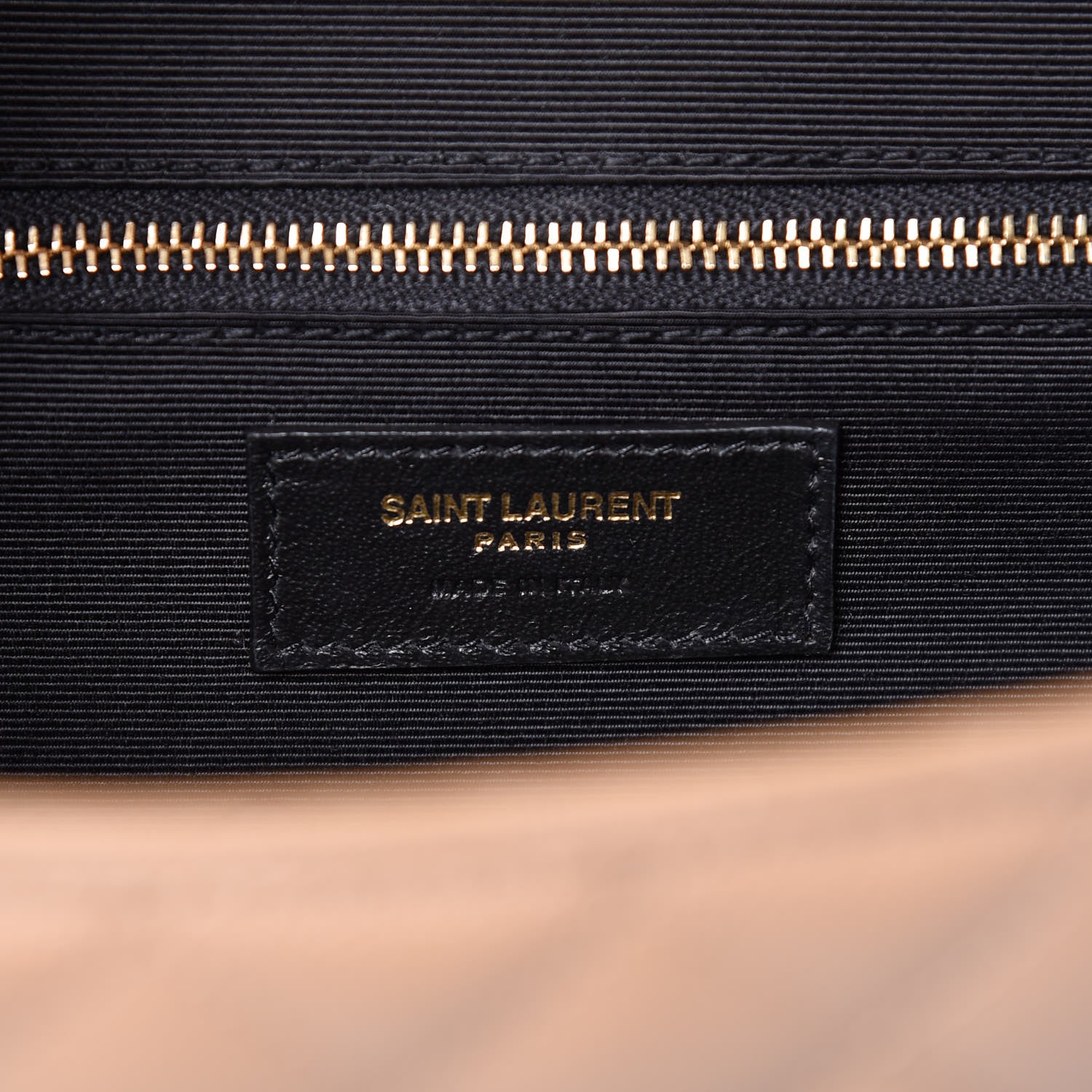 Saint Laurent Grain De Poudre Mixed Matelasse Large Triquilt Monogram Satchel Cork 6 of 10