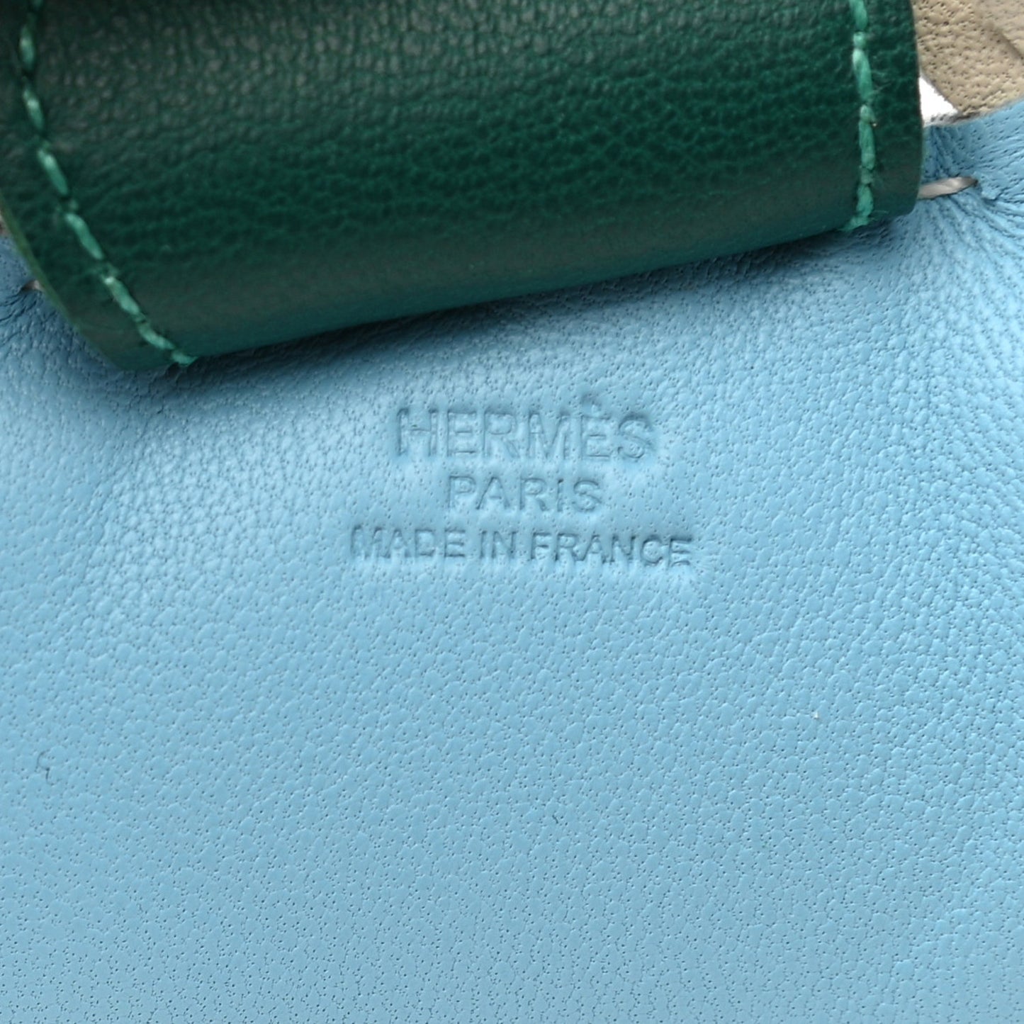 Milo Lambskin Grigri Rodeo Horse Bag Charm MM Celeste Malachite Craie