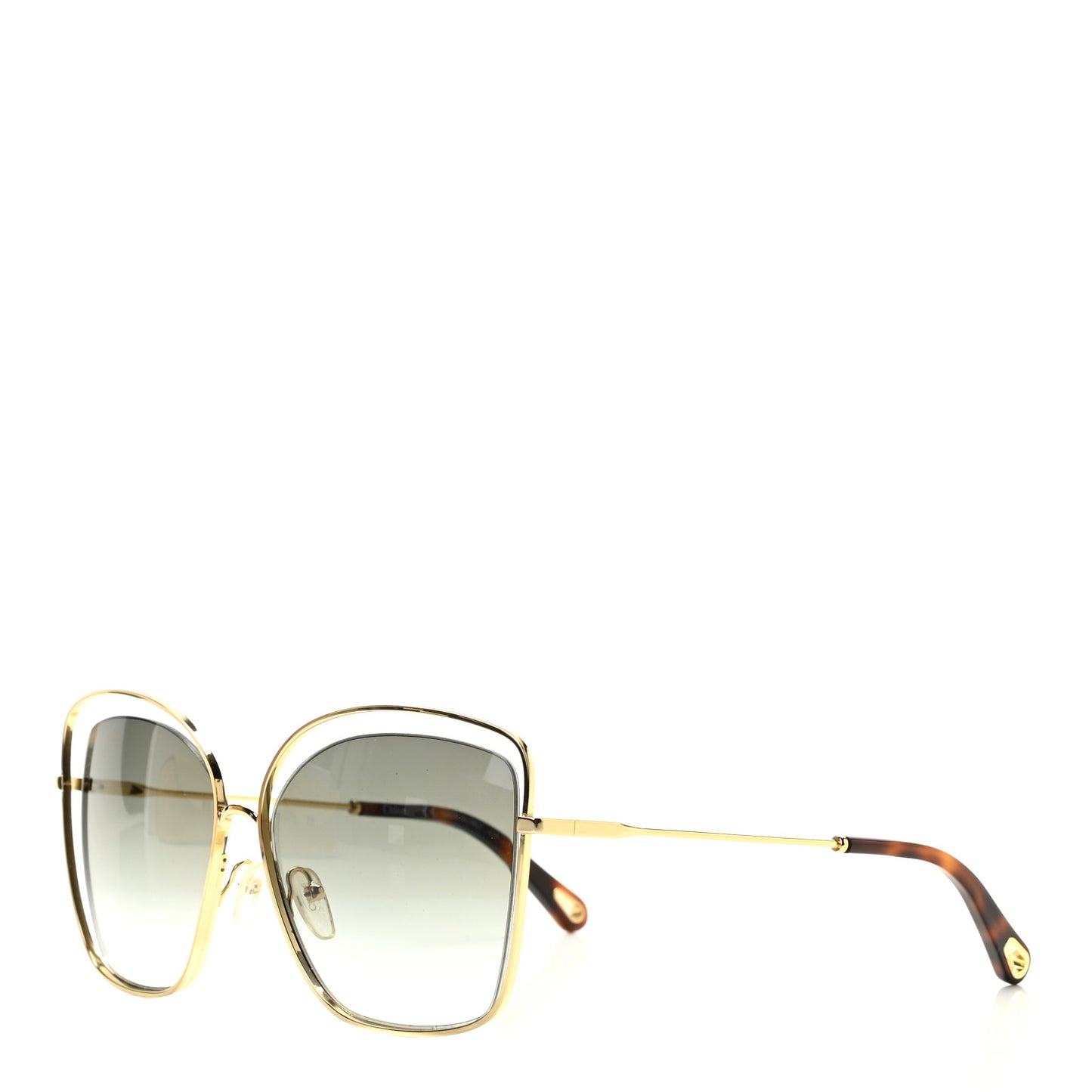 Poppy Cutout Square Sunglasses CE133S Havana Brown