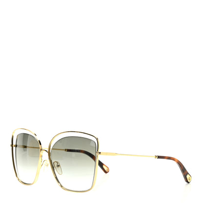 Chloe Poppy Cutout Square Sunglasses CE133S Havana Brown 1 of 7