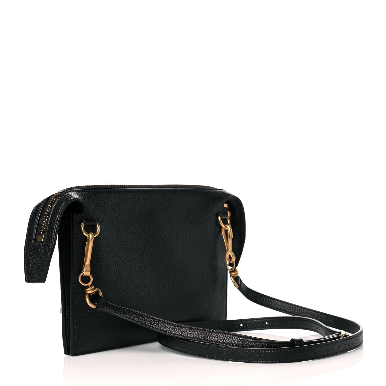 Balenciaga Grained Calfskin Neo Classic Gold Hardware Multipouch Black 3 of 10