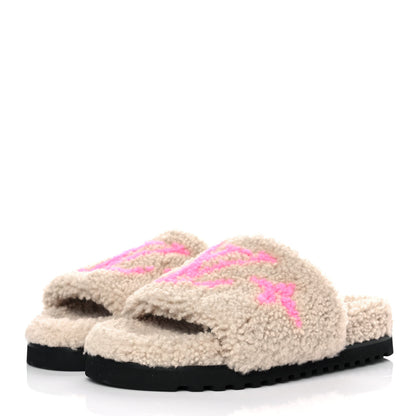 Louis Vuitton Shearling Paseo Flat Comfort Mule 40 Beige 3 of 8