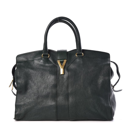 Saint Laurent Sheepskin Large Cabas ChYc Dark Green 1 of 19