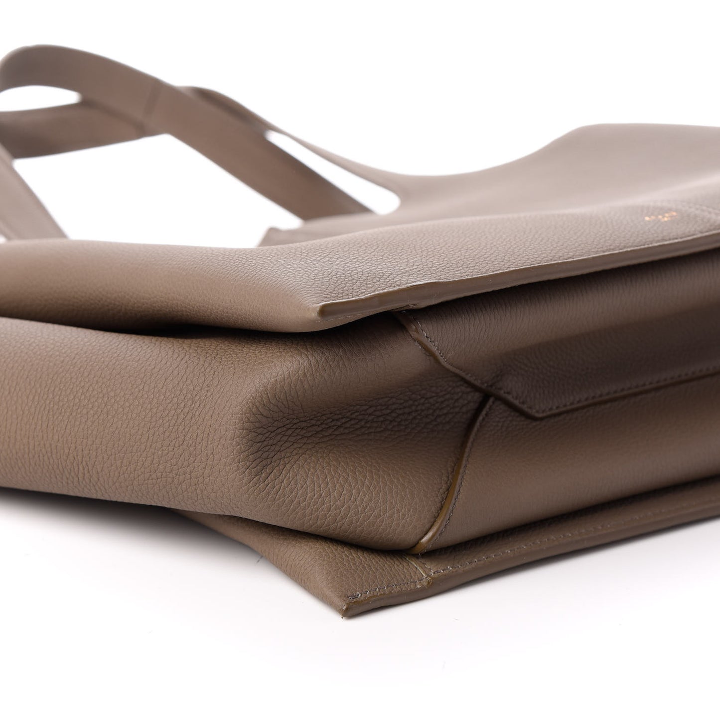 Baby Grained Calfskin Medium Tri-Fold Bag Taupe